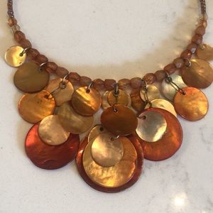 Beautiful bronze shell necklace